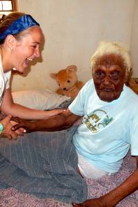 Lauren with Miss Ellen who is 109 years old