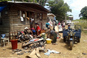 The clean-up begins