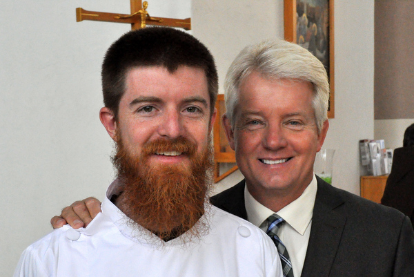 Fr. Richard Goodin, Jr., OFM, with his father Richard