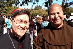Cardinal Luis Antonio Tagle of Manila with Br. Roger