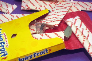 Hearing aid found in gum box